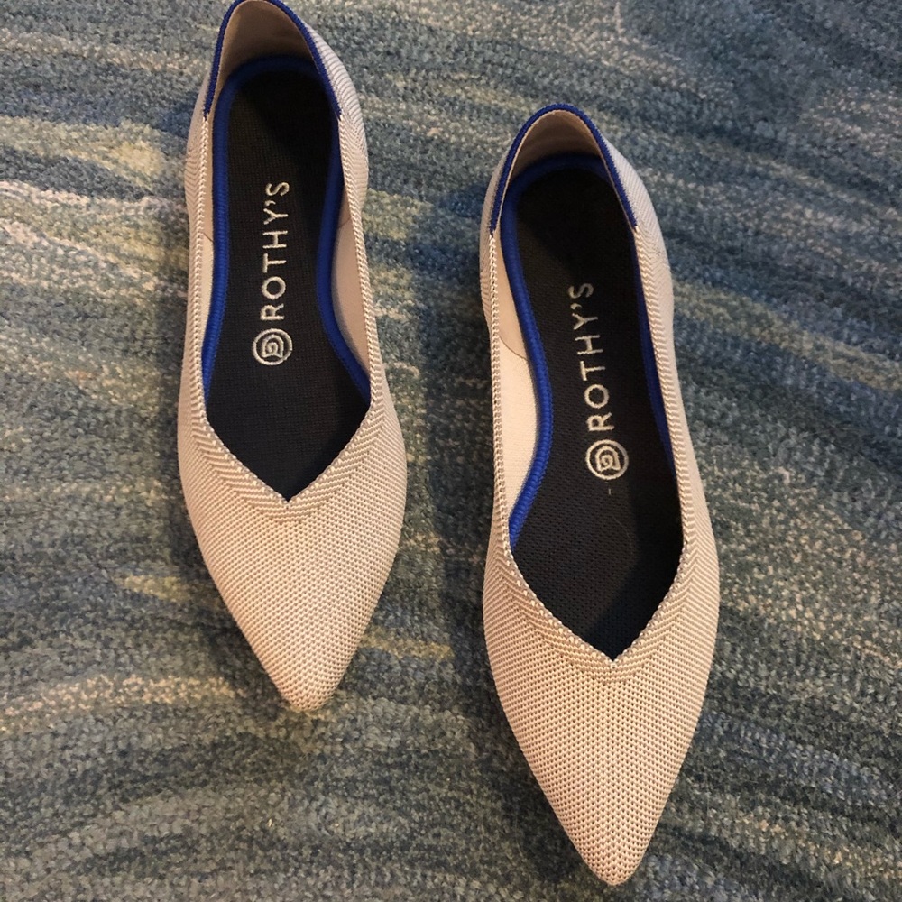 EUC Rothy's Birdseye Flax Points Size 8.5